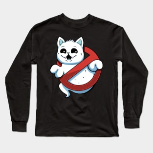 funny cat halloween for kids Long Sleeve T-Shirt